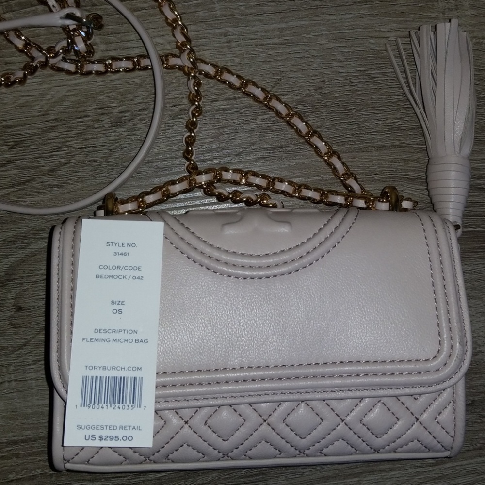 Tory Burch Fleming Micro Bag Bedrock